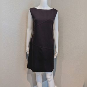 BURBERRY London brown lana wool shift dress